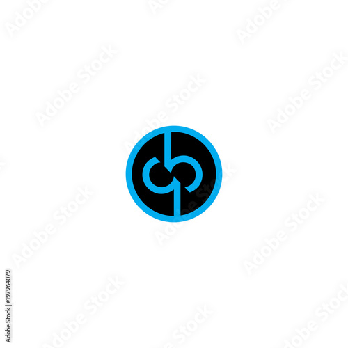 letter qb in a circle logo vector