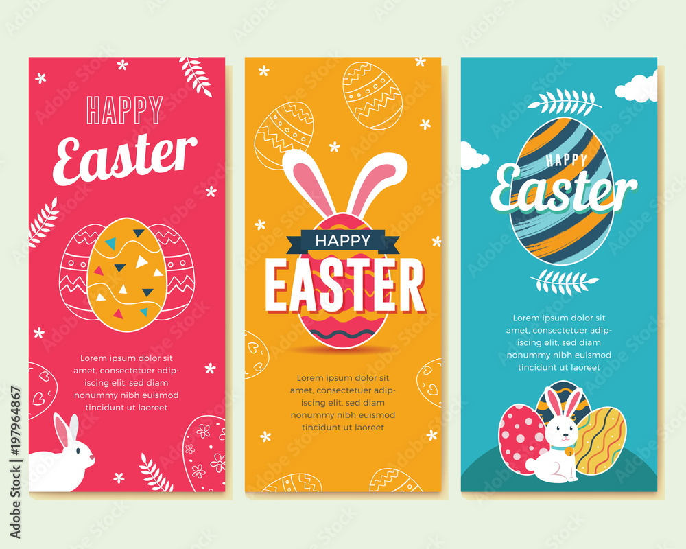 Easter vertical banners