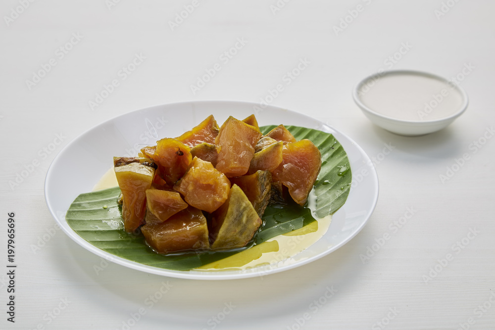 Thai sweet food pumpkin