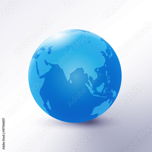 Globe icon vector business logo on white background