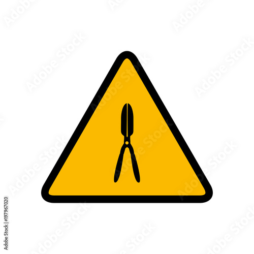 Garden pruner, agriculture tool icon