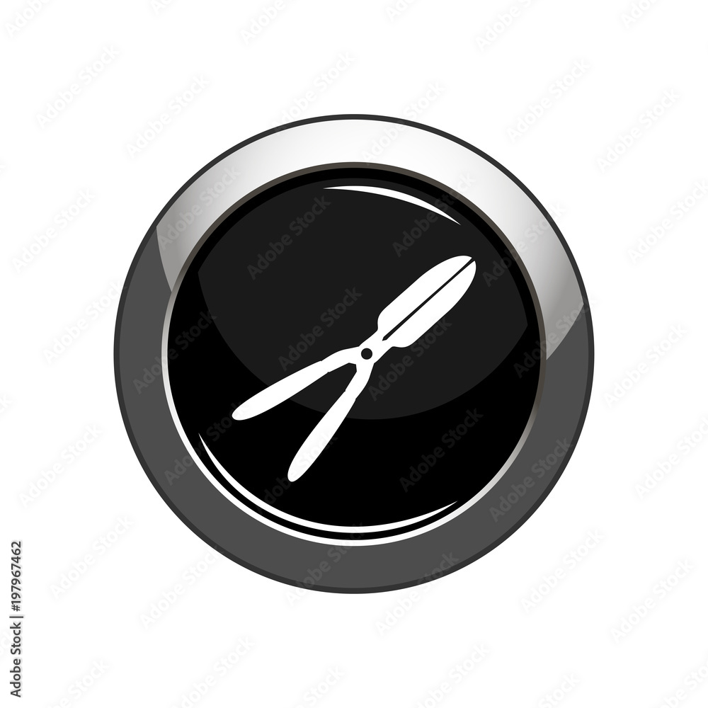 Garden pruner, agriculture tool icon Garden pruner, agriculture tool icon