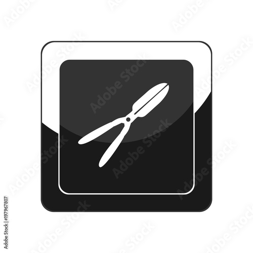 Garden pruner, agriculture tool icon
