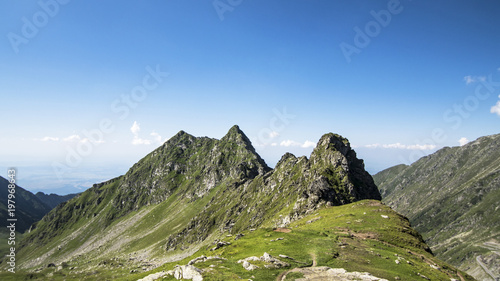 Ridge in top of Carpathian Mountains, Roumania