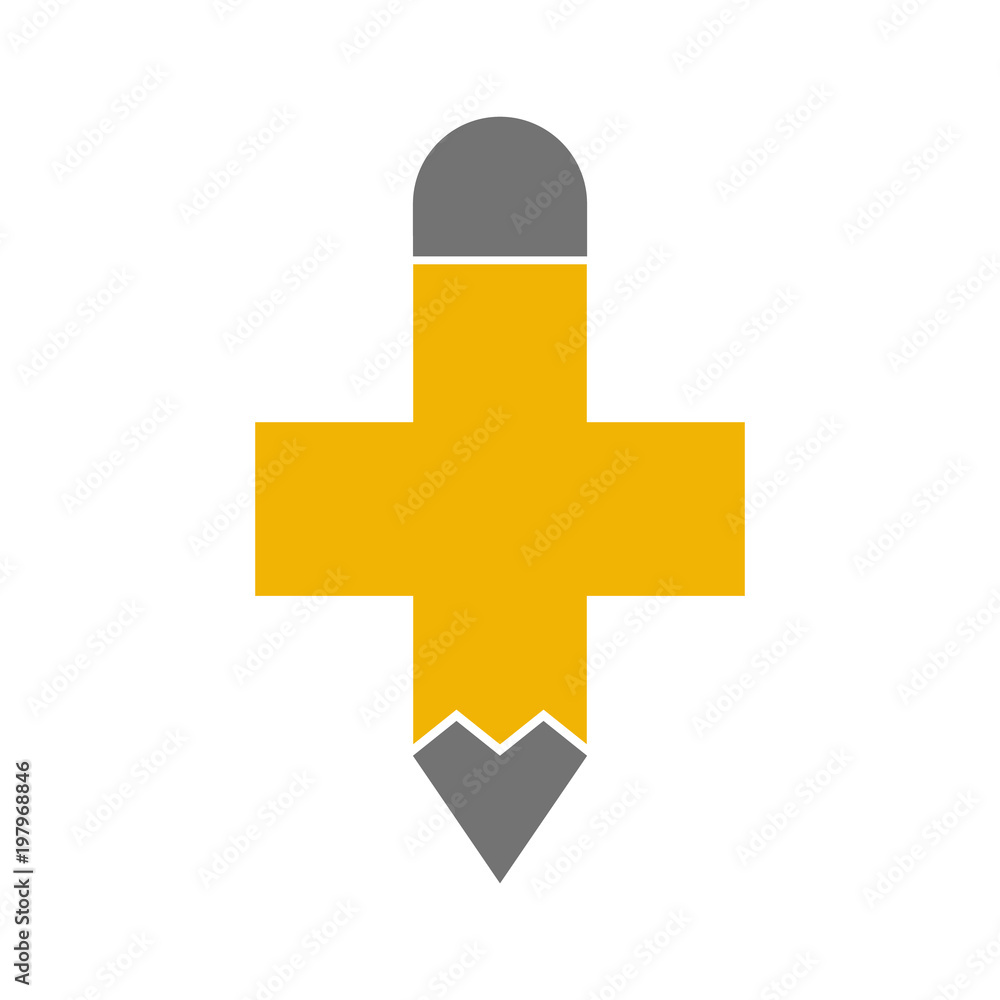 Obraz premium Medical Pencil Logo Icon Design
