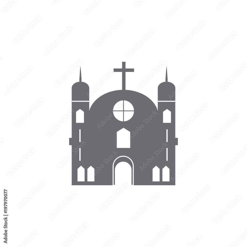 Obraz premium church building icon. Simple element illustration. church building symbol design template. Can be used for web and mobile