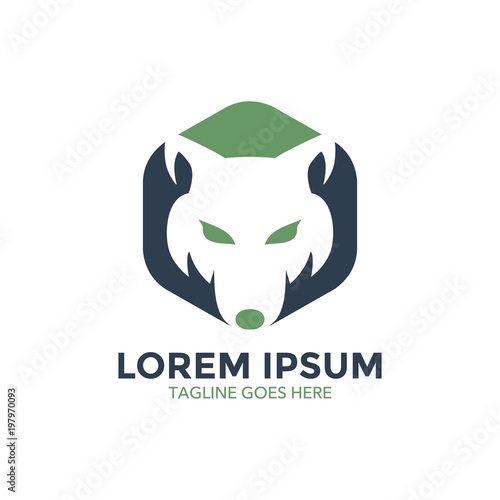 unique wolf logo