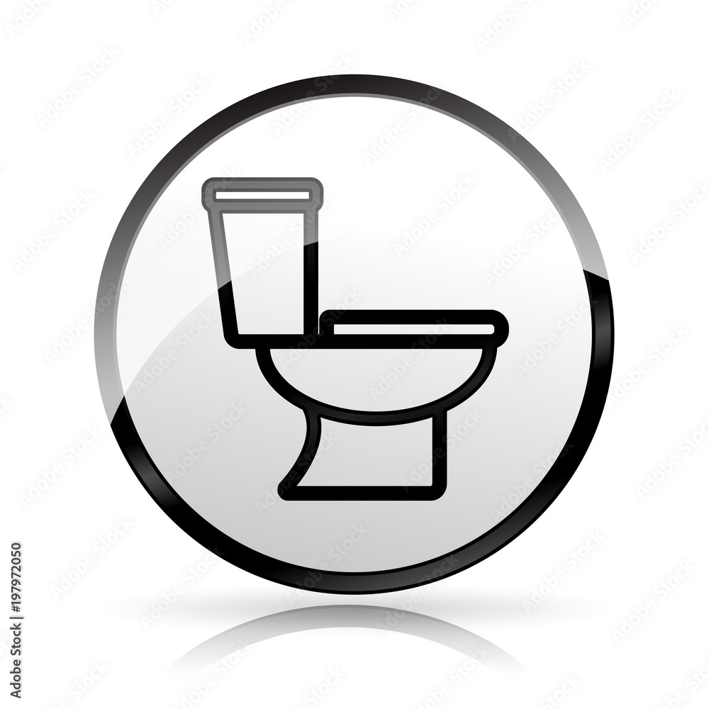 toilet icon on white background toilet icon on white background