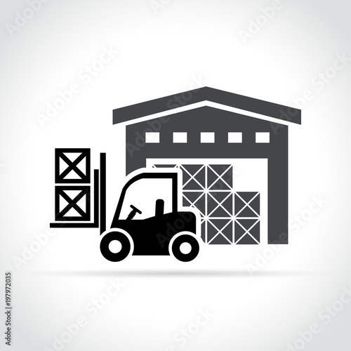warehouse icon on white background