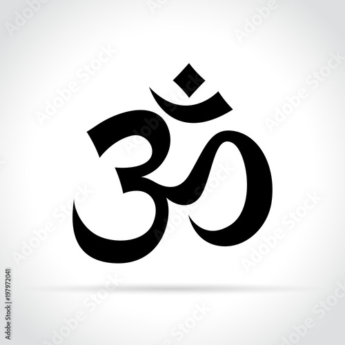 om symbol on white background