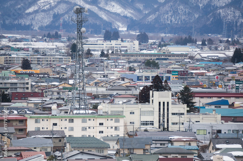 small town in the mountain