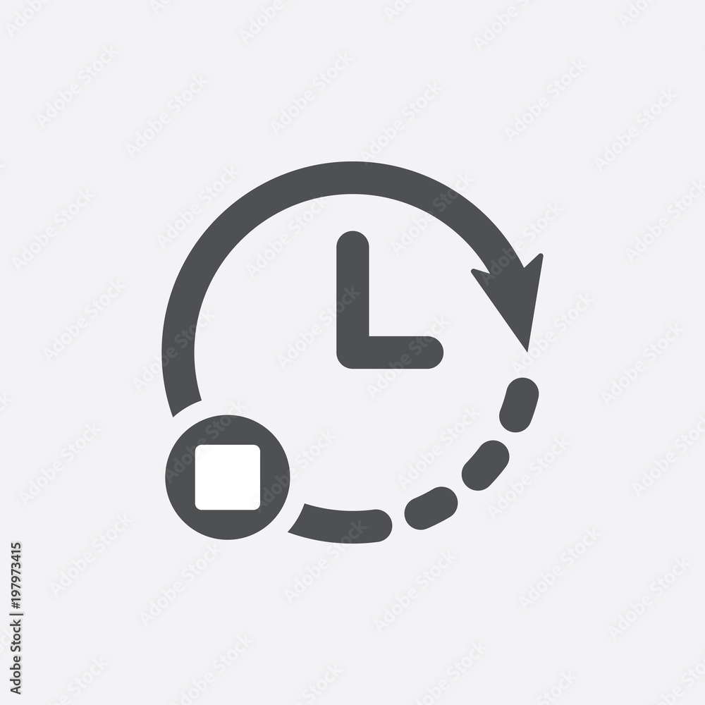 Stop Time Icon Stop Time Icon