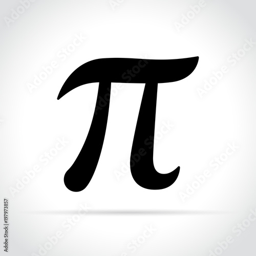 pi symbol on white background photo