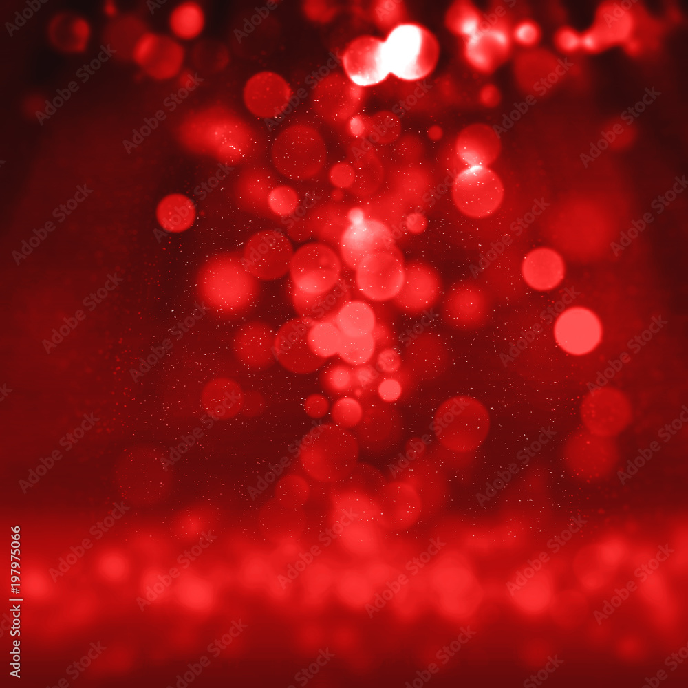 Red bokeh effect and mini glitter with many soft light lots of falling set on dark background Red bokeh effect and mini glitter with many soft light lots of falling set on dark background
