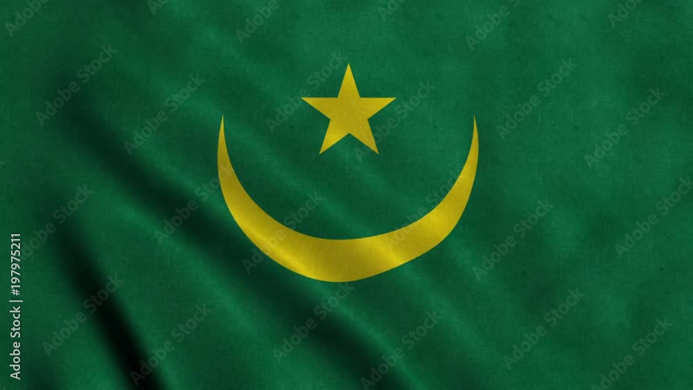 4K Seamless Loopable Flag of Mauritania 4K Seamless Loopable Flag of Mauritania