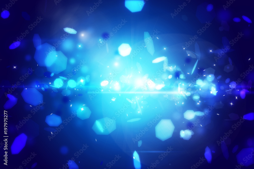 Blue and violet glitter and sparkle with middle flash light Blue and violet glitter and sparkle with middle flash light