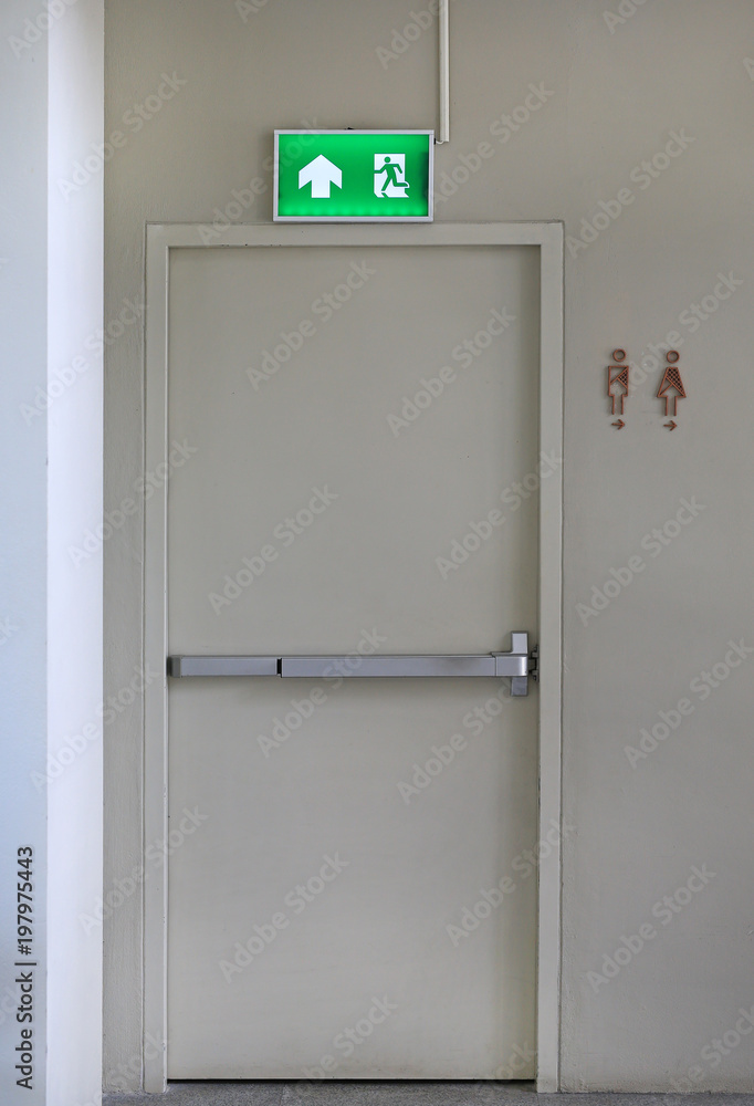 Naklejka premium Fire exit Door in office building.