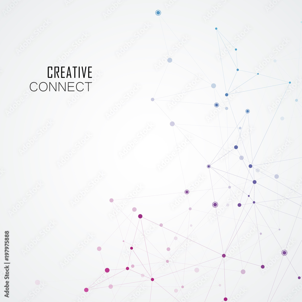 Polygonal space background with connecting dots and lines. Abstract connection structure design Polygonal space background with connecting dots and lines. Abstract connection structure design