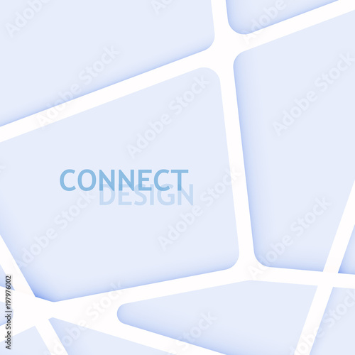 Abstract geometric composition with polygons lines and shadow