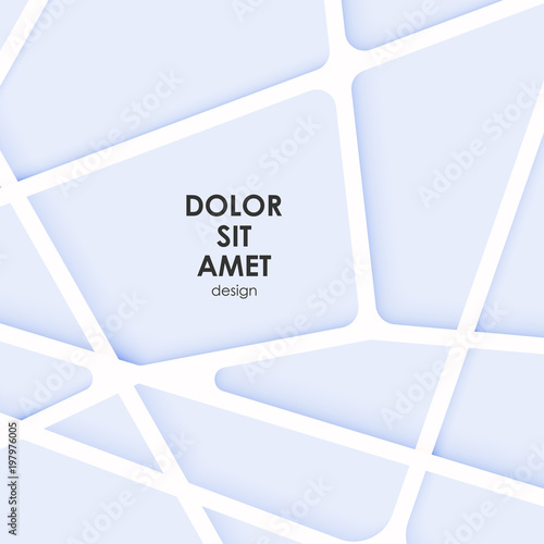 Abstract geometric composition with polygons lines and shadow