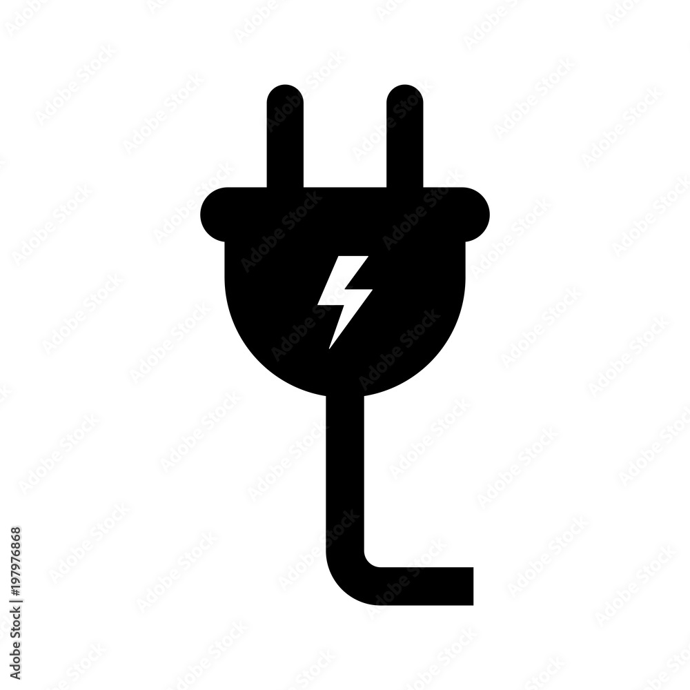plug icon isolated vector plug icon isolated vector