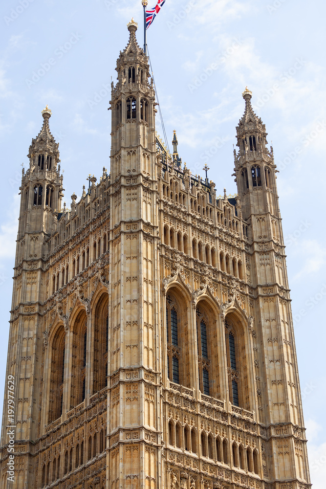 Palace of Westminster, parliament, facade, London,United Kingdom, England.
