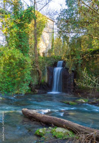 Waterfalls of Monte Gelato in the Regional park of Valle del Treja  Mazzano Romano  province of Rome  Italy 