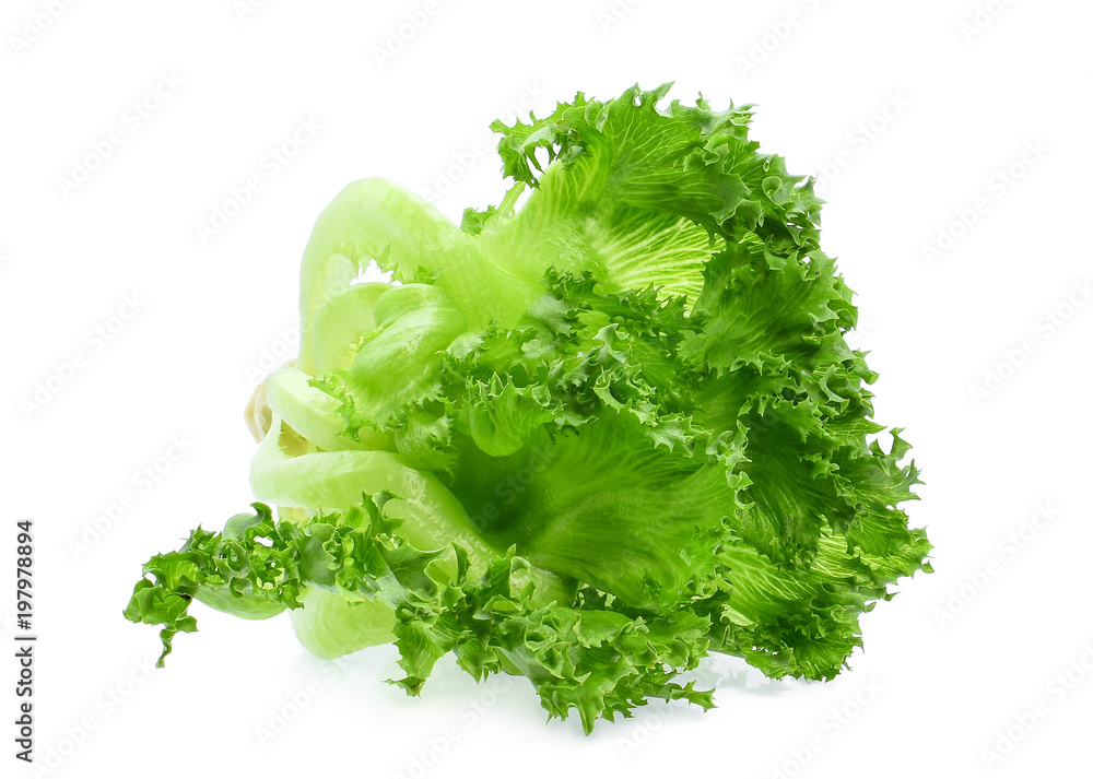 Obraz premium green frillice iceberg lettuce isolated on white background