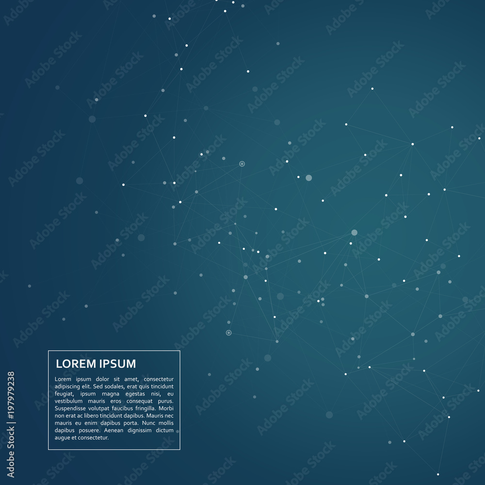 Polygonal background and technology connection design Polygonal background and technology connection design