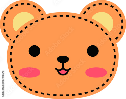 A bear face illustration