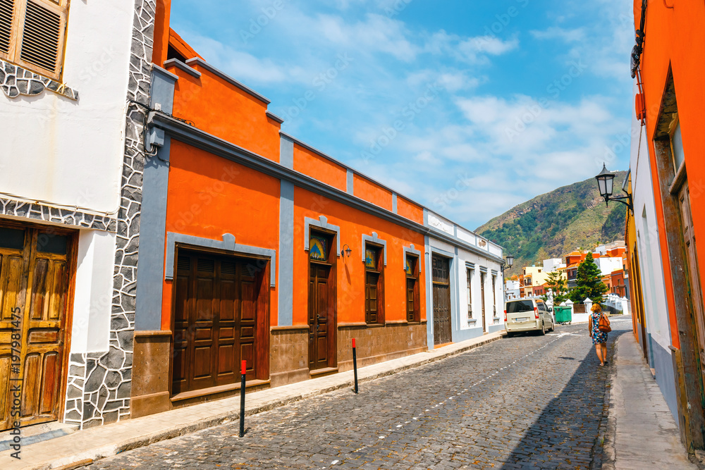 Colorful buildings on the streets of Garachico, Tenerife, Canary Islands, Spain Colorful buildings on the streets of Garachico, Tenerife, Canary Islands, Spain