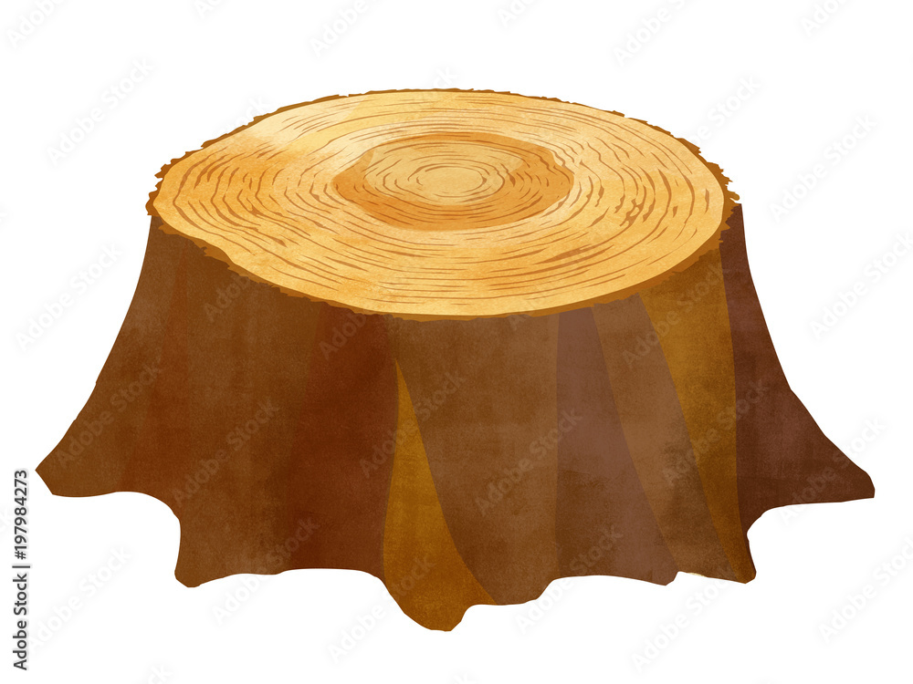切り株 水彩イラスト Stock イラスト Adobe Stock