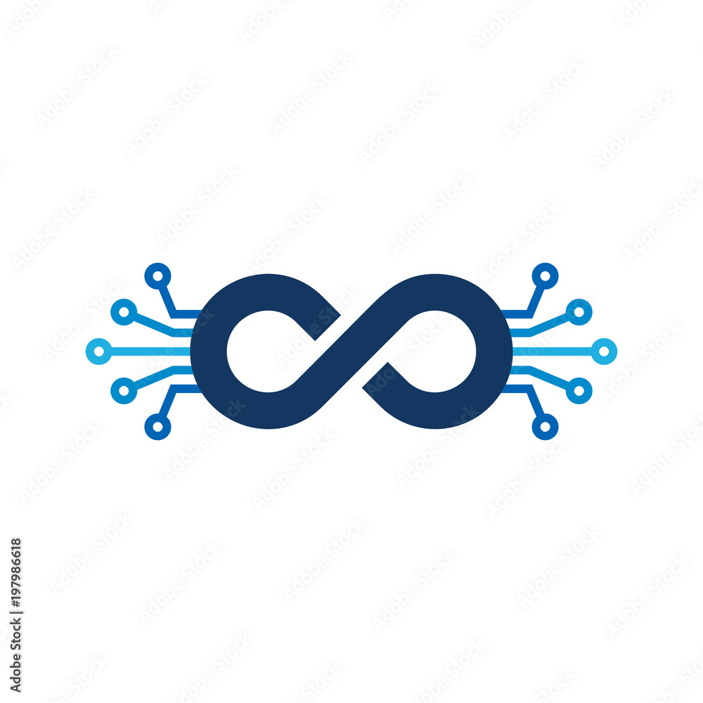 Infinity Digital Logo Icon Design Infinity Digital Logo Icon Design