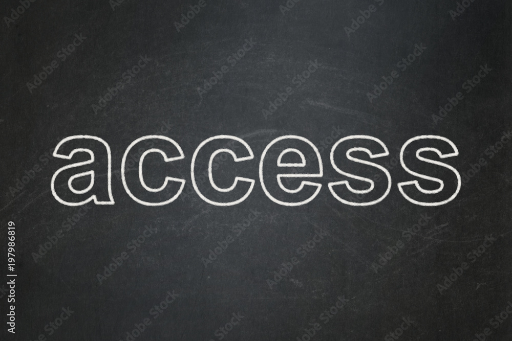 Fototapeta premium Security concept: text Access on Black chalkboard background