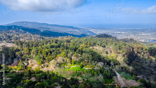 View from the walls of Pena Palace. Portugal