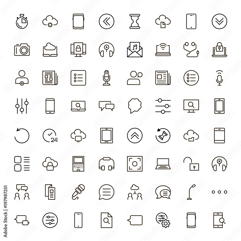 Flat line icon Flat line icon