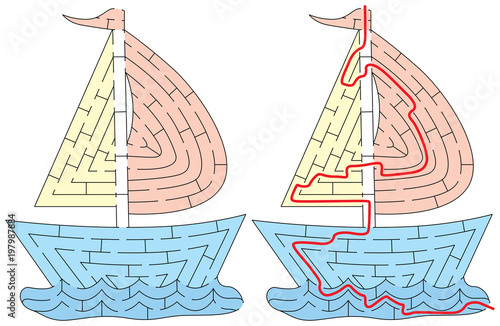 Easy boat maze