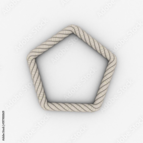 Rope frame in form of penta...
