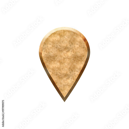 Metal textured badge in for...