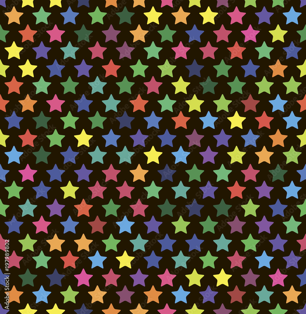 Color stars seamless pattern. Color stars seamless pattern.