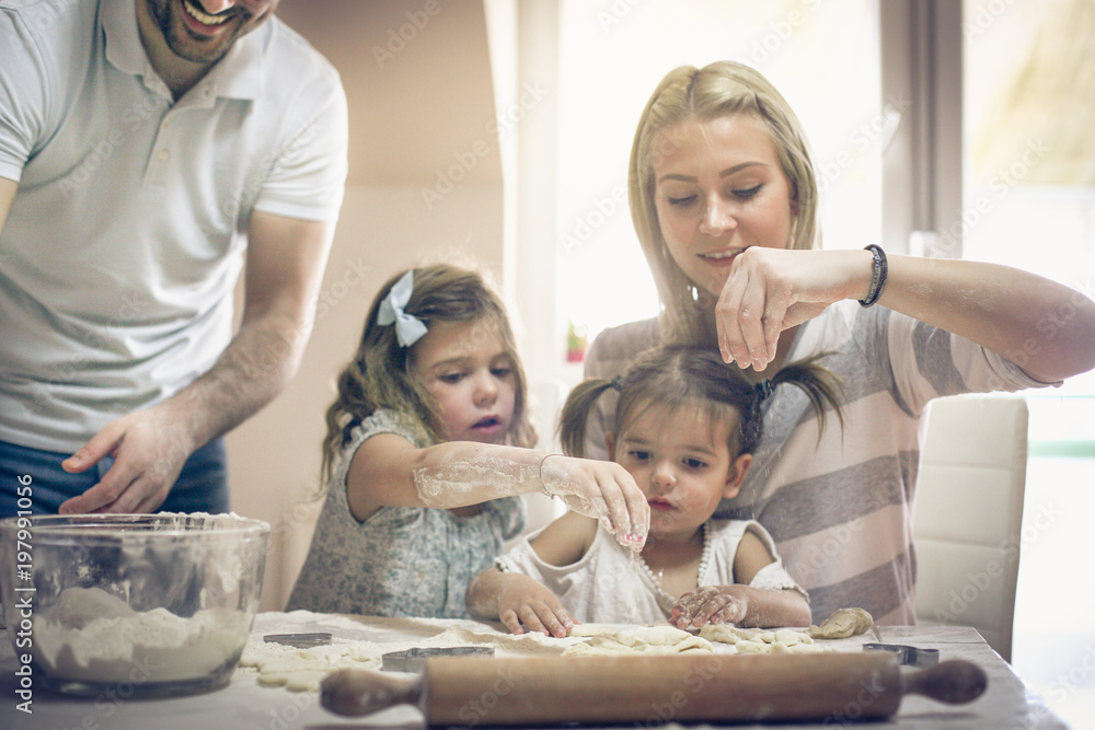 Play and fun in kitchen. Play and fun in kitchen.