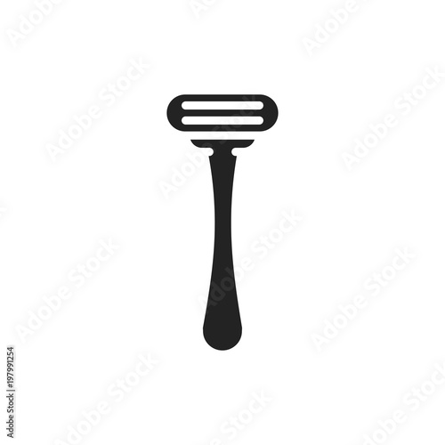 Razor silhouette icon. Hair removal method. Razor shaving.