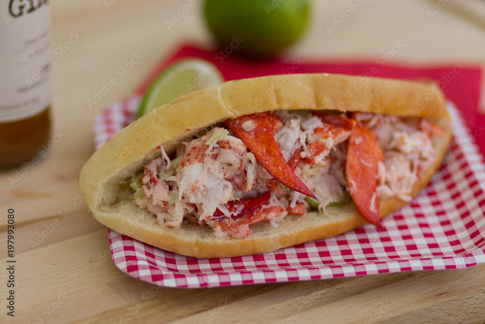 Fresh Lobster Roll with gourmet ingredients