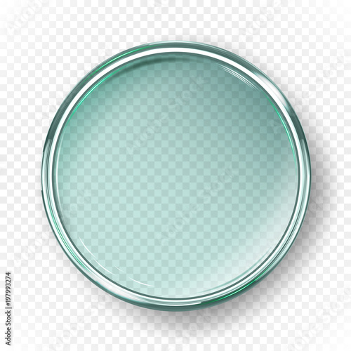 Empty petri dish isolated on transparent background