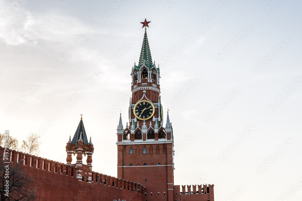 Spasskaya tower of the Kremlin in Moscow Spasskaya tower of the Kremlin in Moscow