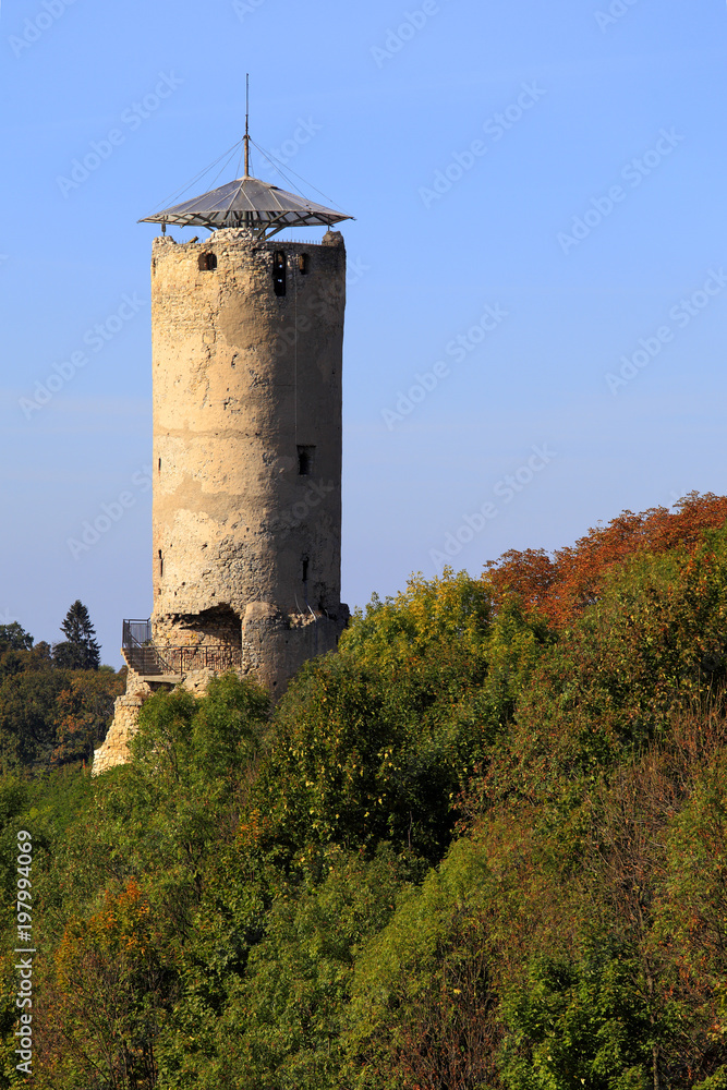 Ruins and tower of medieval XIV century Cracow Bishops Castle in town of Ilza, Poland. Ruins and tower of medieval XIV century Cracow Bishops Castle in town of Ilza, Poland.