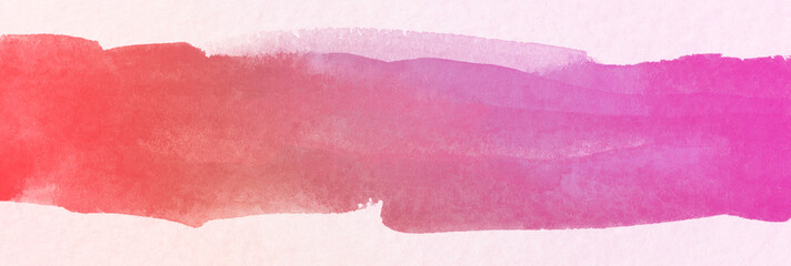 Abstract pink, purple watercolor stroke design background