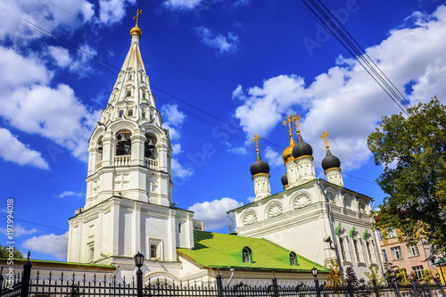Church of the Savior on the Sand on Spasopeskovsky bystreet near Arbat street in Moscow, Russia.