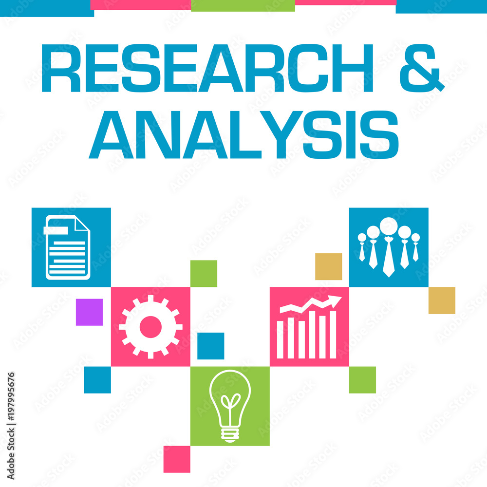 Research And Analysis Colorful Squares Symbols 