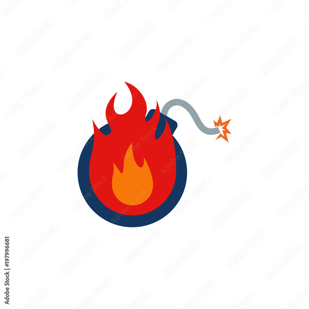 Fire Bomb Logo Icon Design Fire Bomb Logo Icon Design